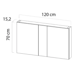 TIGER S-line Spiegelkast 120 Naturel Eik -Badkamer Winkel 123 1028