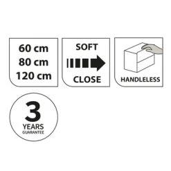 Tiger Karlo Badkamermeubel 120 Cm Hoogglans Wit Met Wastafel Zwart -Badkamer Winkel 123 1054