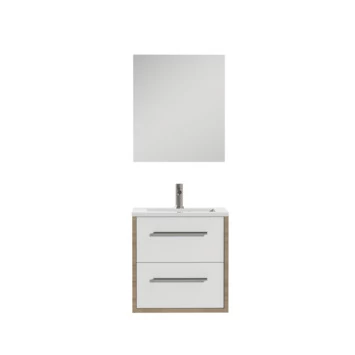 Tiger Badmeubelset Boston 60cm Wit Met Spiegel 1 Tiger Badmeubelset Boston 60cm Wit Met Spiegel