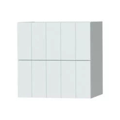 Tiger Maryport Badkamermeubelset 60 Cm Mat Wit Met Wit Glanzende Polybeton Wastafel En Matzwarte Grepen -Badkamer Winkel 123 1099