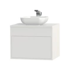 Tiger Helsinki Badkamermeubel 60 Cm Hoogglans Wit Met Waskom -Badkamer Winkel 123 1134