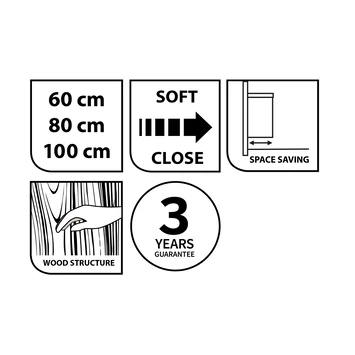 Tiger Badmeubelset Pocket 80 Cm Met 2 Lades Naturel Eik 3 Tiger Badmeubelset Pocket 80 Cm Met 2 Lades Naturel Eik - Afbeelding 3