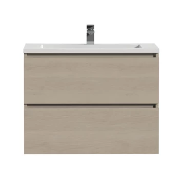 Tiger Karlo Badkamermeubel 80 Cm Naturel Eiken Met Wastafel Hoogglans Wit 3 Tiger Karlo Badkamermeubel 80 Cm Naturel Eiken Met Wastafel Hoogglans Wit - Afbeelding 3