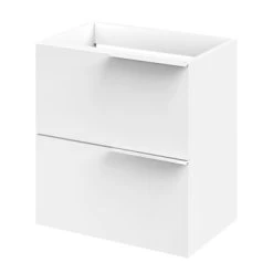 Tiger Badmeubelset Pocket 60 Cm Met 2 Lades Wit Incl. Looppoten -Badkamer Winkel 123 1192