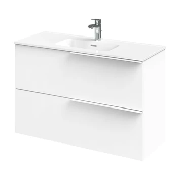 Tiger Badmeubelset Pocket 100 Cm Met 2 Lades Wit 1 Tiger Badmeubelset Pocket 100 Cm Met 2 Lades Wit