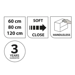 Tiger Karlo Badkamermeubel 80 Cm Chalet Eiken Met Wastafel Hoogglans Wit -Badkamer Winkel 123 1291