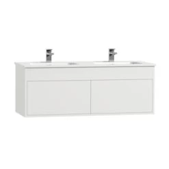 Tiger Helsinki Badkamermeubel 120 Cm Hoogglans Wit Met Wastafel Keramiek Hoogglans Wit