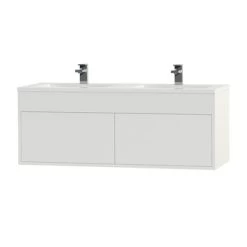 Tiger Helsinki Badkamermeubel 120 Cm Hoogglans Wit Met Wastafel Polybeton Hoogglans Wit -Badkamer Winkel 123 1325