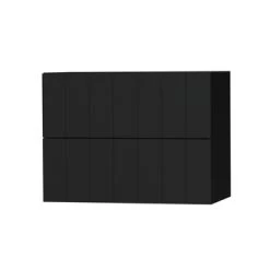 Tiger Maryport Badkamermeubelset 80 Cm Mat Zwart Met Matzwarte Polybeton Wastafel En Matzwarte Grepen -Badkamer Winkel 123 1331