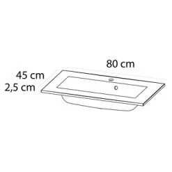 Tiger Maryport Badkamermeubelset 80 Cm Mat Zwart Met Matzwarte Polybeton Wastafel En Matzwarte Grepen -Badkamer Winkel 123 1336
