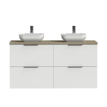 Tiger Badkamermeubel Studio 120cm Hoogglans Wit/witte Waskom Met Profielgrepen 1 Tiger Badkamermeubel Studio 120cm Hoogglans Wit/witte Waskom Met Profielgrepen