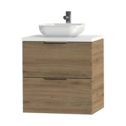 Tiger Badkamermeubel Studio 60 Cm Chalet Eik Met Keramische Waskom Hoogglans Wit En Profielgrepen 6 Tiger Badkamermeubel Studio 60 Cm Chalet Eik Met Keramische Waskom Hoogglans Wit En Profielgrepen -Badkamer Winkel 123 1382