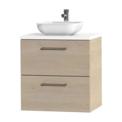 Tiger Badkamermeubel Studio 60 Cm Naturel Eik Met Keramische Waskom Hoogglans Wit En Ronde Grepen 6 Tiger Badkamermeubel Studio 60 Cm Naturel Eik Met Keramische Waskom Hoogglans Wit En Ronde Grepen -Badkamer Winkel 123 1414