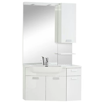 Fabulous Badmeubelset Linkshoekig Hoogglans Wit 100 Cm 1 Fabulous Badmeubelset Linkshoekig Hoogglans Wit 100 Cm