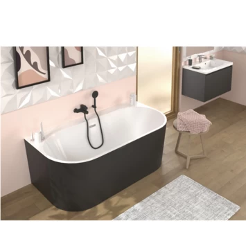 Allibert Bad Ondina Vrijstaand Zwart Mat 170x87 Cm 2 Allibert Bad Ondina Vrijstaand Zwart Mat 170x87 Cm - Afbeelding 2