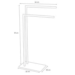 Sealskin Handdoekrek Tube Metaal Wit -Badkamer Winkel 123 1592