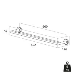 Tiger Handdoekhouder Cooper Dubbel -Badkamer Winkel 123 1670
