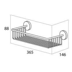 Handson Wandkorf Smart RVS -Badkamer Winkel 123 1673