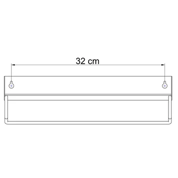 Sealskin Brix Wandrek Met Handdoekrek 35 Cm Wit 8 Sealskin Brix Wandrek Met Handdoekrek 35 Cm Wit - Afbeelding 8