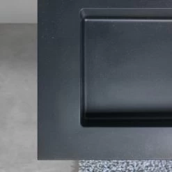 Tiger Reverse Meubelset 80 Cm Met 2 Lades Chalet Eik / Mat Zwart Inclusief Quadro Wastafel Mat Zwart -Badkamer Winkel 123 169