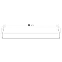 Sealskin Brix Wandrek Met Handdoekrek 55 Cm Zwart -Badkamer Winkel 123 1732