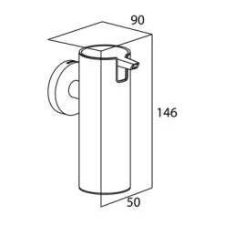 Tiger Zeepdispenser Boston Klein Hangend RVS -Badkamer Winkel 123 180