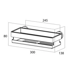 Tiger Noon Douchemand 30 X 8 X 13,8 Cm Chroom -Badkamer Winkel 123 1823