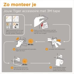 Tiger Handdoekrek Colar Chroom 16 Tiger Handdoekrek Colar Chroom -Badkamer Winkel 123 1886