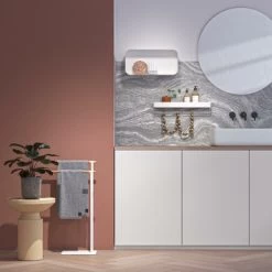 Sealskin Handdoekrek Brix Metaal Wit -Badkamer Winkel 123 1891