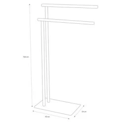 Sealskin Handdoekrek Brix Metaal Wit -Badkamer Winkel 123 1896