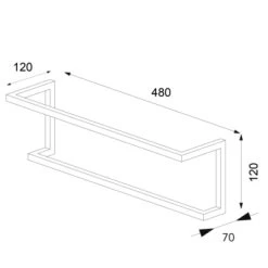 Sealskin Carré Handdoekrek 48 Cm Zwart -Badkamer Winkel 123 1907