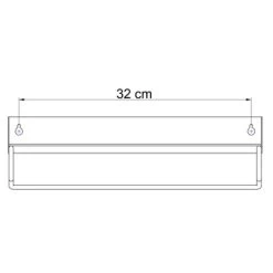 Sealskin Plank- En Handdoekhouder Brix Zwart -Badkamer Winkel 123 1920