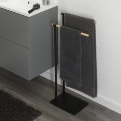 Sealskin Handdoekrek Brix Metaal Zwart 9 Sealskin Handdoekrek Brix Metaal Zwart -Badkamer Winkel 123 1949