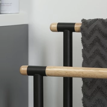 Sealskin Handdoekrek Brix Metaal Zwart 4 Sealskin Handdoekrek Brix Metaal Zwart - Afbeelding 4