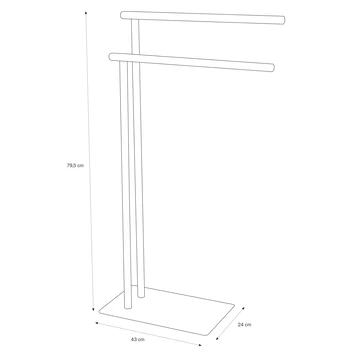 Sealskin Handdoekrek Brix Metaal Zwart 7 Sealskin Handdoekrek Brix Metaal Zwart - Afbeelding 7