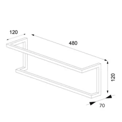 Sealskin Carré Handdoekrek 48 Cm Wit -Badkamer Winkel 123 1958