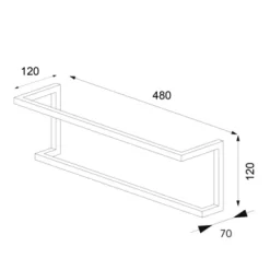 Sealskin Carré Handdoekrek 48 Cm Wit -Badkamer Winkel 123 1960
