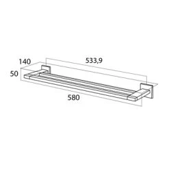 Tiger Dubbel Handdoekrek Items Chroom -Badkamer Winkel 123 1979