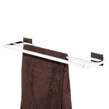 Tiger Dubbel Handdoekrek Zenna Chroom/Wengé 1 Tiger Dubbel Handdoekrek Zenna Chroom/Wengé