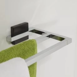 Tiger Dubbel Handdoekrek Zenna Chroom/Wengé 8 Tiger Dubbel Handdoekrek Zenna Chroom/Wengé -Badkamer Winkel 123 2000