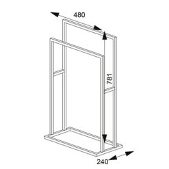 Sealskin Carré Handdoekrek Vrijstaand Wit -Badkamer Winkel 123 2006
