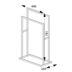Sealskin Carré Handdoekrek Vrijstaand Wit -Badkamer Winkel 123 2009