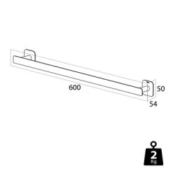 Tiger Handdoekrek Colar Zwart -Badkamer Winkel 123 2024