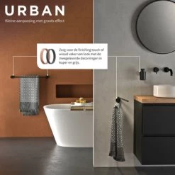 Tiger Handdoekhouder Urban Dubbel Zwart 16 Tiger Handdoekhouder Urban Dubbel Zwart -Badkamer Winkel 123 2032