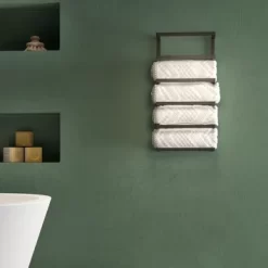 Sealskin Carré Handdoekrek Groot Zwart -Badkamer Winkel 123 2037