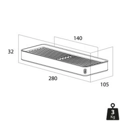 Tiger Planchet Carv 28 Cm Zwart -Badkamer Winkel 123 2054