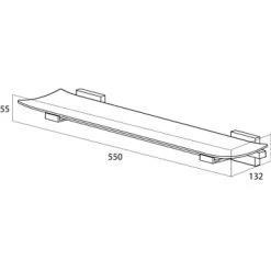 Tiger Planchet Zenna Chroom/Wengé -Badkamer Winkel 123 2080