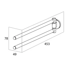 Tiger Handdoekhouder Noon 2-armig Zwart -Badkamer Winkel 123 2084