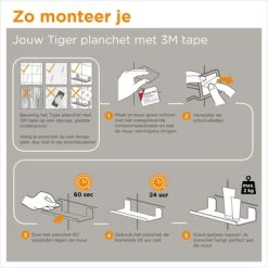 Tiger Planchet Colar 30 Cm Zwart -Badkamer Winkel 123 2144