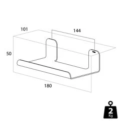 Tiger Planchet Colar 18 Cm Zwart -Badkamer Winkel 123 2172
